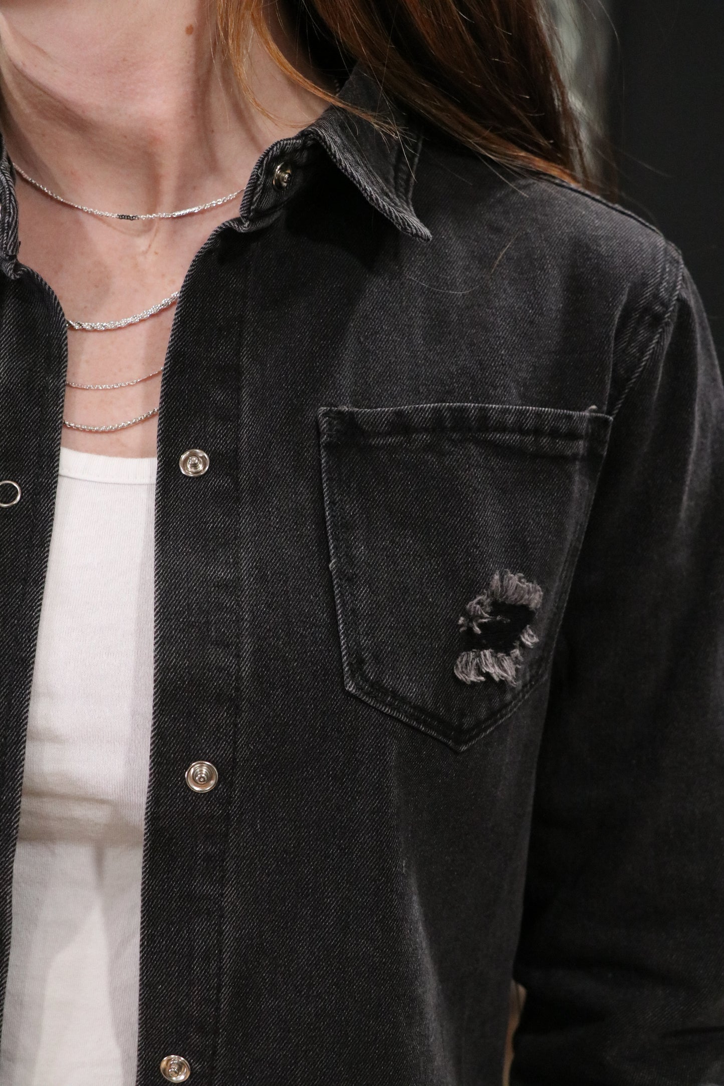 Black Ripped Denim Jacket