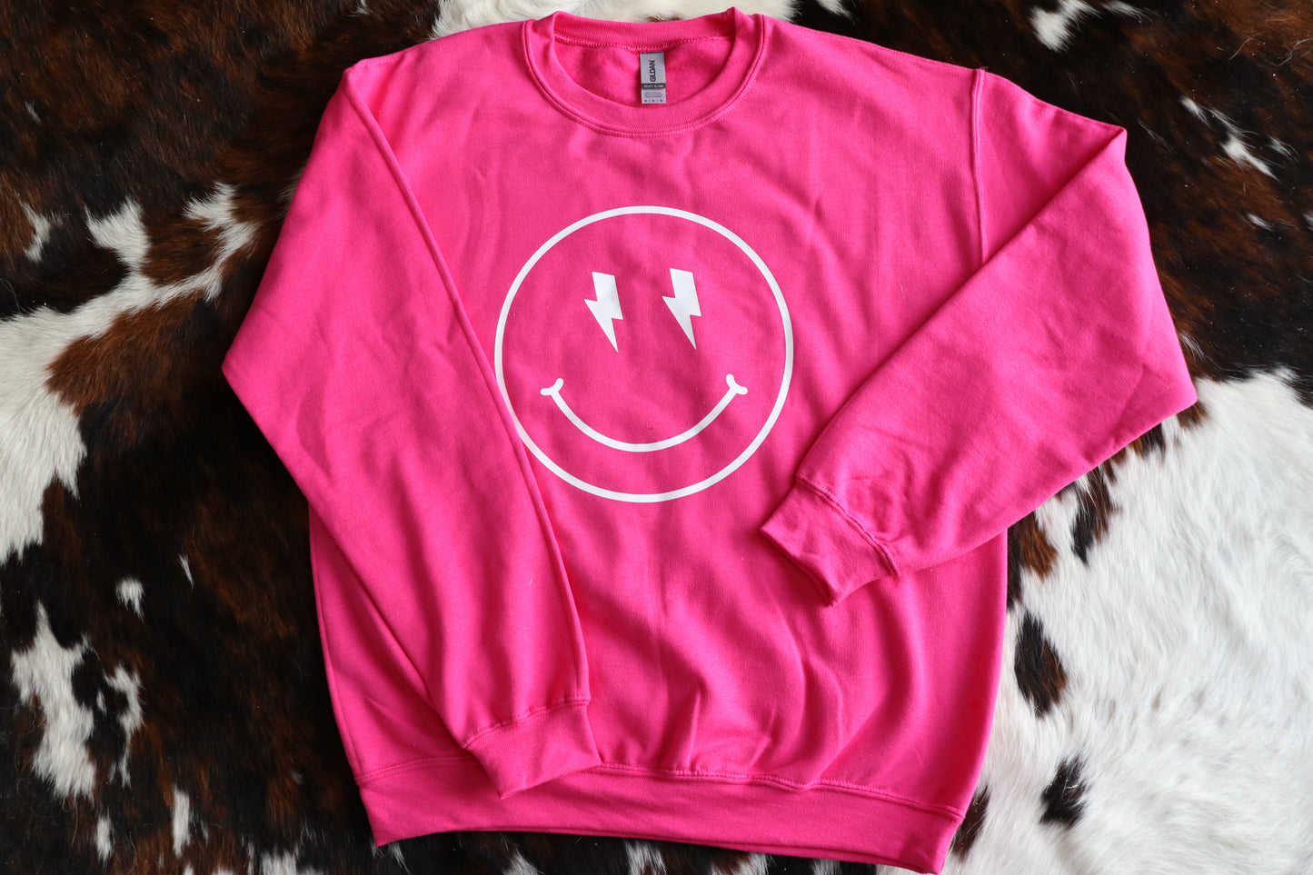 Smiley Face Sweatshirt Women's Graphic Tees Sweatshirts